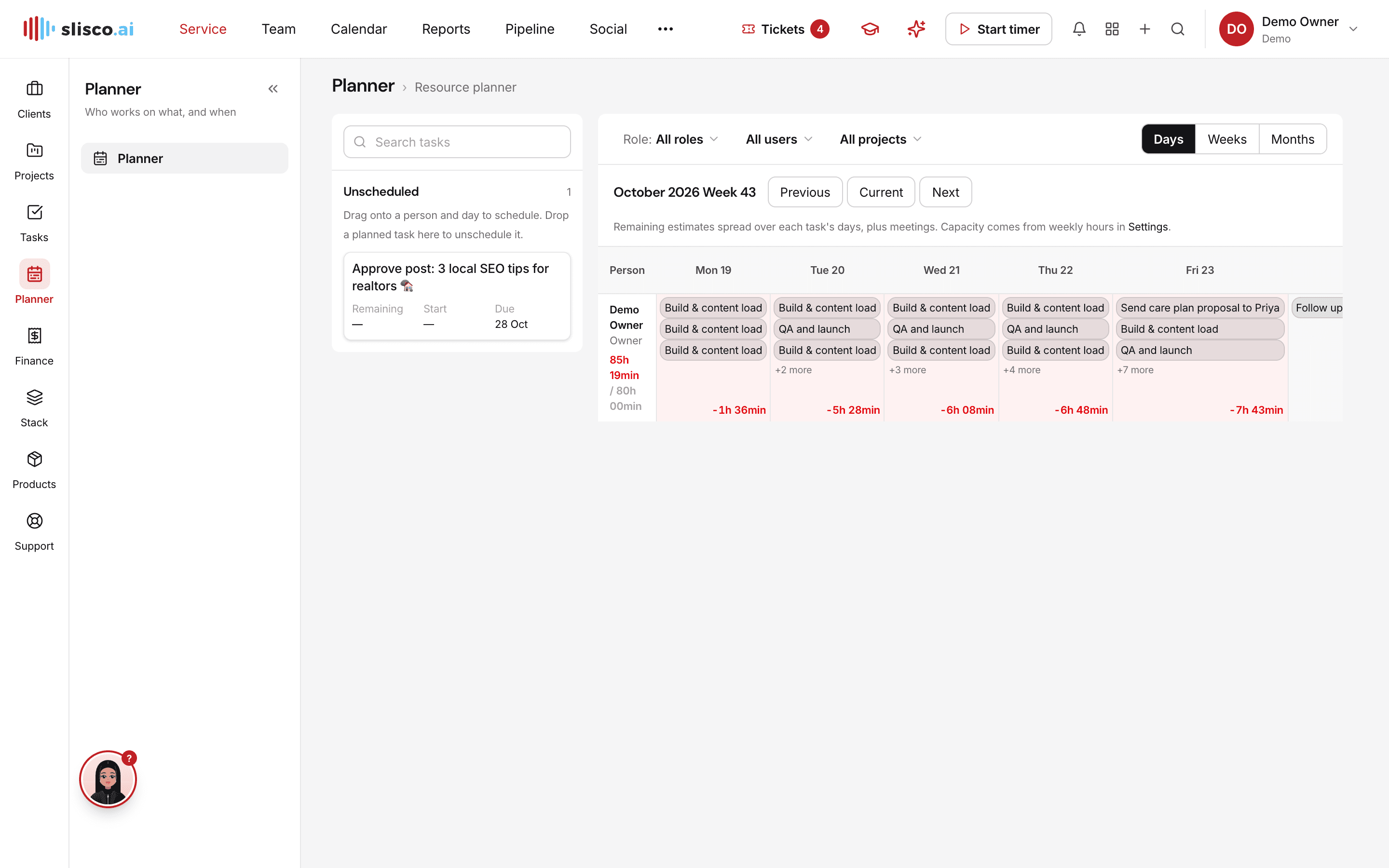The Planner module in Slisco